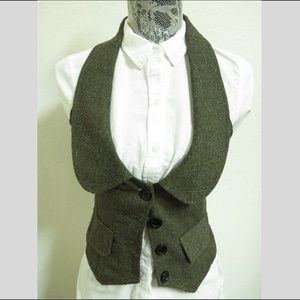 Sz M Brown Plaid Charlotte Russe Juniors #30S Suit Vest